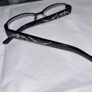 Vintage Authentic PRADA BiFocal Reading Glasses w/Plaque Silver ArtEmbellishment